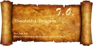 Theobald Orgona névjegykártya